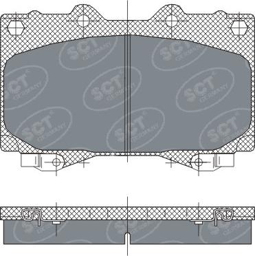 SCT-MANNOL SP 270 PR - Гальмівні колодки, дискові гальма autocars.com.ua