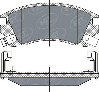 SCT-MANNOL SP 284 PR - Гальмівні колодки, дискові гальма autocars.com.ua