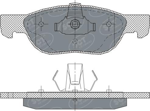 SCT-MANNOL SP 296 PR - Тормозные колодки, дисковые, комплект avtokuzovplus.com.ua