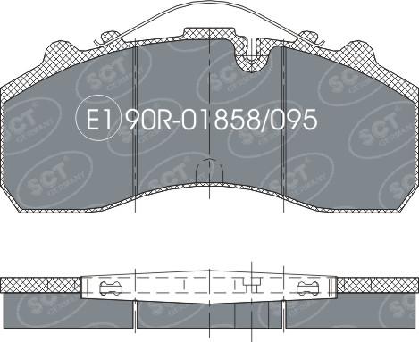 SCT-MANNOL SP 305 PR - Гальмівні колодки, дискові гальма autocars.com.ua