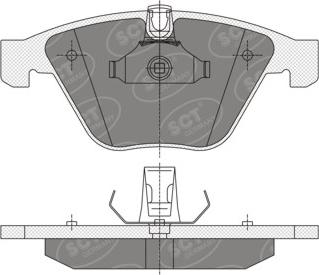 SCT-MANNOL SP 355 PR - Гальмівні колодки, дискові гальма autocars.com.ua