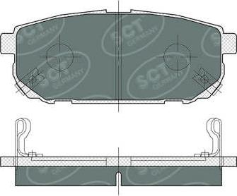 SCT-MANNOL SP 372 PR - Гальмівні колодки, дискові гальма autocars.com.ua