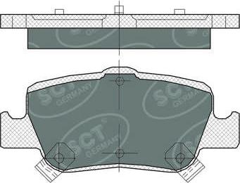 SCT-MANNOL SP382 - Гальмівні колодки, дискові гальма autocars.com.ua