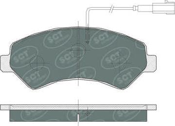 SCT-MANNOL SP 387 PR - Гальмівні колодки, дискові гальма autocars.com.ua