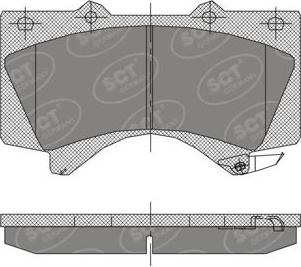 SCT-MANNOL SP400 - Тормозные колодки, дисковые, комплект avtokuzovplus.com.ua