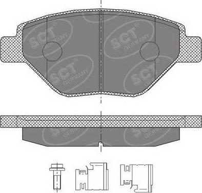 SCT-MANNOL SP 428 PR - Тормозные колодки, дисковые, комплект avtokuzovplus.com.ua