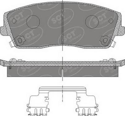 SCT-MANNOL SP 465 PR - Тормозные колодки, дисковые, комплект avtokuzovplus.com.ua