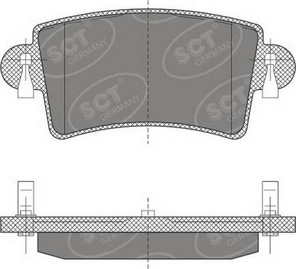 SCT-MANNOL SP 496 PR - Гальмівні колодки, дискові гальма autocars.com.ua