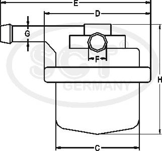 SCT-MANNOL ST 332 - Топливный фильтр avtokuzovplus.com.ua