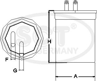 SCT-MANNOL ST 6130 - Топливный фильтр autodnr.net