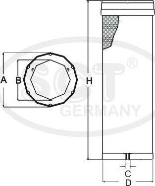 SCT-MANNOL SW 3830 - Фільтр додаткового повітря autocars.com.ua