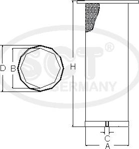 SCT-MANNOL SW 3836 - Фильтр добавочного воздуха avtokuzovplus.com.ua