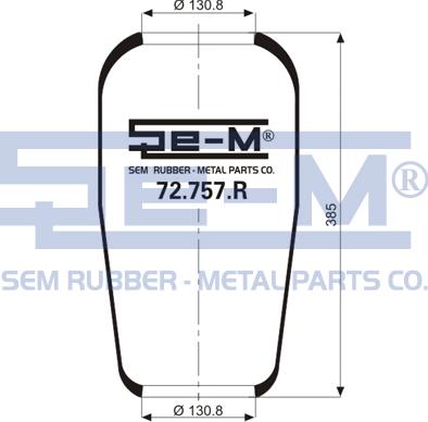 Sem Lastik 72.757.R - Кожух пневматичної ресори autocars.com.ua