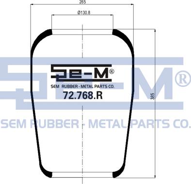 Sem Lastik 72.768.R - Кожух пневматичної ресори autocars.com.ua