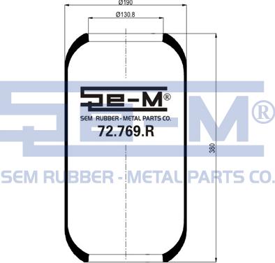 Sem Lastik 72.769.R - Кожух пневматической рессоры avtokuzovplus.com.ua