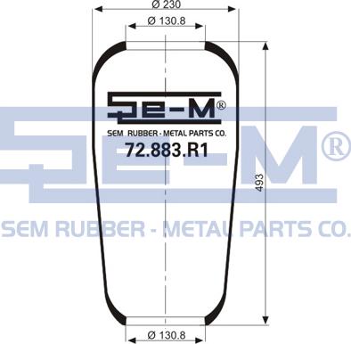 Sem Lastik 72.883.R1 - Кожух пневматичної ресори autocars.com.ua