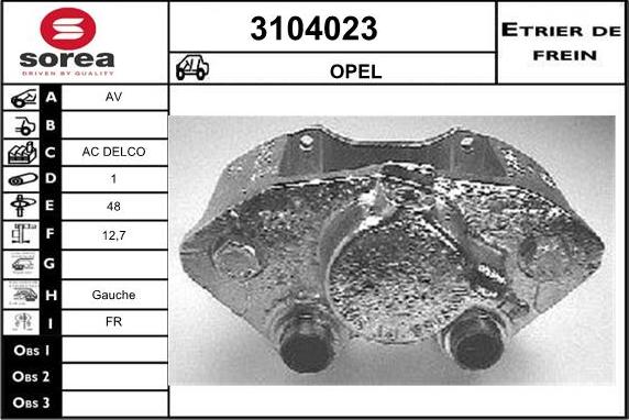 Sera 3104023 - Гальмівний супорт autocars.com.ua