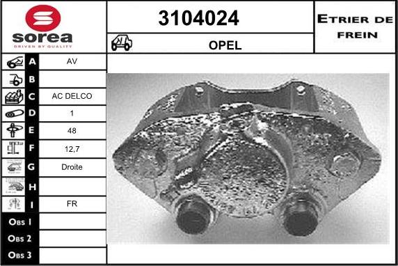 Sera 3104024 - Гальмівний супорт autocars.com.ua