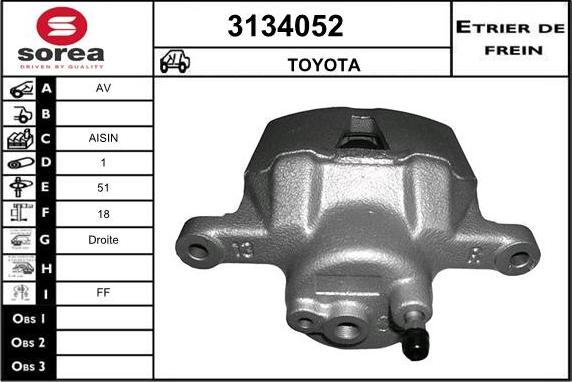 Sera 3134052 - Гальмівний супорт autocars.com.ua