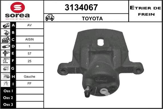 Sera 3134067 - Гальмівний супорт autocars.com.ua