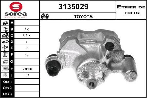 Sera 3135029 - Гальмівний супорт autocars.com.ua