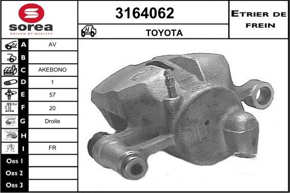 Sera 3164062 - Гальмівний супорт autocars.com.ua