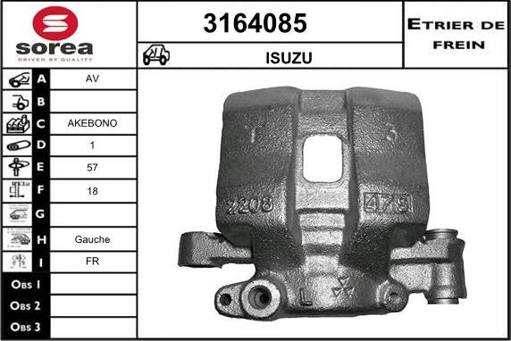 Sera 3164085 - Гальмівний супорт autocars.com.ua