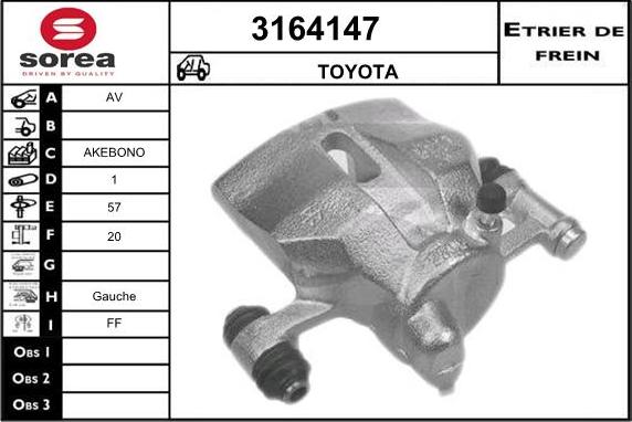 Sera 3164147 - Гальмівний супорт autocars.com.ua