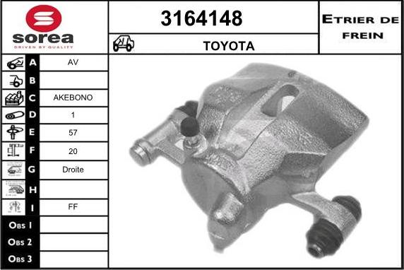 Sera 3164148 - Гальмівний супорт autocars.com.ua