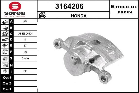 Sera 3164206 - Гальмівний супорт autocars.com.ua