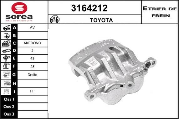 Sera 3164212 - Гальмівний супорт autocars.com.ua