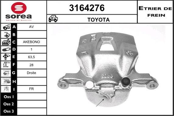 Sera 3164276 - Гальмівний супорт autocars.com.ua