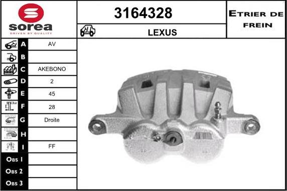 Sera 3164328 - Гальмівний супорт autocars.com.ua