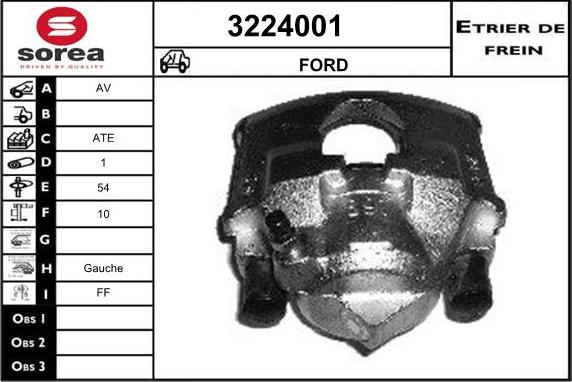 Sera 3224001 - Гальмівний супорт autocars.com.ua