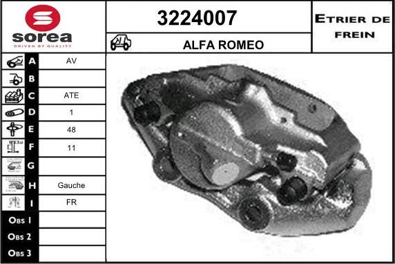 Sera 3224007 - Гальмівний супорт autocars.com.ua