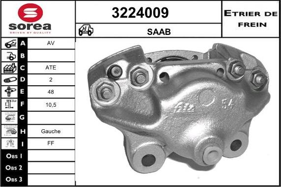 Sera 3224009 - Гальмівний супорт autocars.com.ua