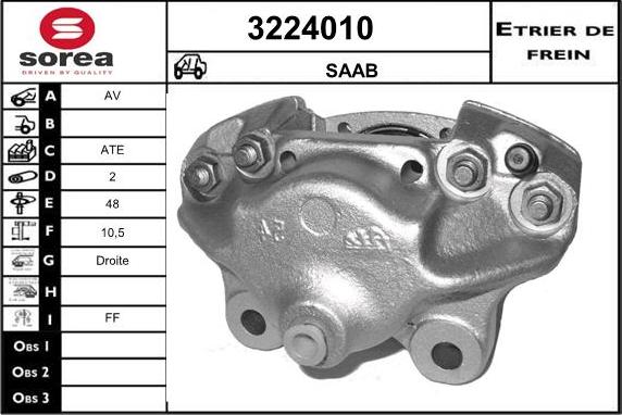 Sera 3224010 - Гальмівний супорт autocars.com.ua