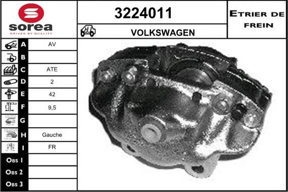 Sera 3224011 - Гальмівний супорт autocars.com.ua