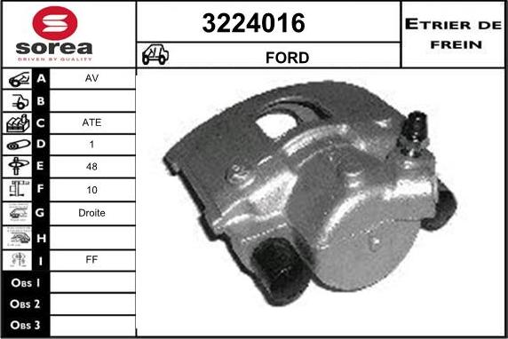 Sera 3224016 - Гальмівний супорт autocars.com.ua