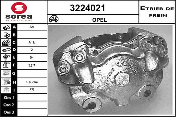 Sera 3224021 - Гальмівний супорт autocars.com.ua