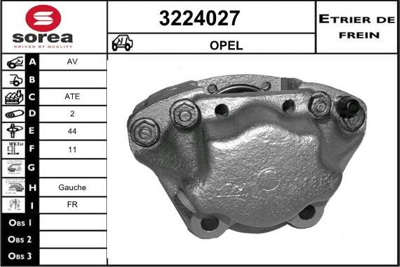 Sera 3224027 - Гальмівний супорт autocars.com.ua