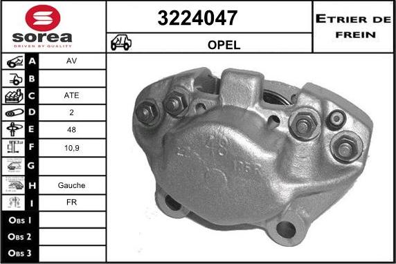 Sera 3224047 - Гальмівний супорт autocars.com.ua