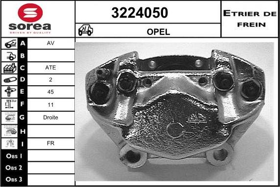 Sera 3224050 - Гальмівний супорт autocars.com.ua