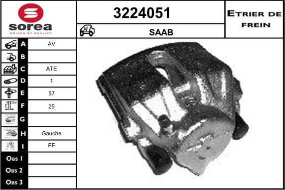 Sera 3224051 - Гальмівний супорт autocars.com.ua