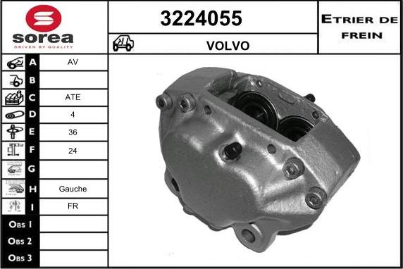 Sera 3224055 - Гальмівний супорт autocars.com.ua