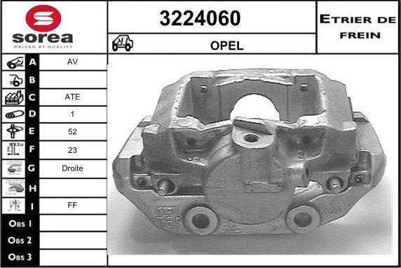 Sera 3224060 - Гальмівний супорт autocars.com.ua