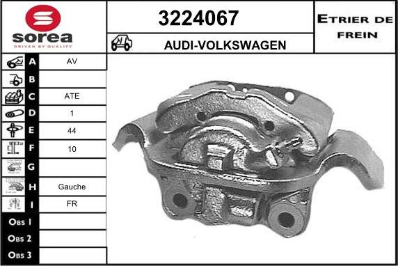 Sera 3224067 - Гальмівний супорт autocars.com.ua