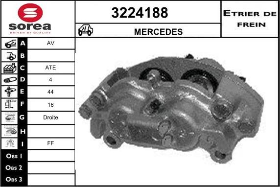 Sera 3224188 - Гальмівний супорт autocars.com.ua