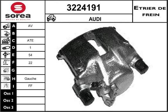 Sera 3224191 - Гальмівний супорт autocars.com.ua