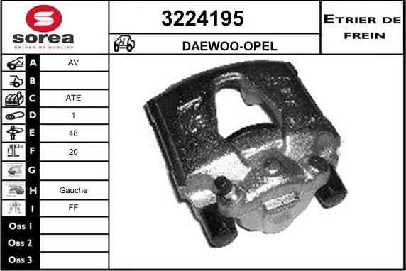 Sera 3224195 - Гальмівний супорт autocars.com.ua